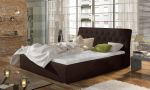 Voodi Milano 160x200 180x100x223 cm Tumepruun