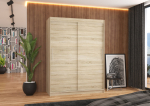 Liugustega Riidekapp DENVER 150 150x200x58 cm Sonoma