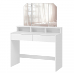 Meigilaud sahtlitega 40 x 100 x 140 cm valge peegliga