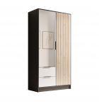 Riidekapp Neri 100 102x200x51 cm Must