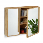 Vannitoa peeglikapp 50,5 x 65 x 14 cm pruun bambus