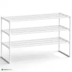 Kingariiul 92 x 30 x 55 cm valge metallist 3 tasandit