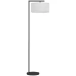 P&otilde;randalamp E27 153 cm must-valge kangast varjund