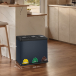 Pr&uuml;gikast sorteerimiseks 3 x 8 L must