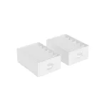 Kokkupandavad hoiukastid 2 tk 42x30x17 cm valge