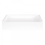 Valge &ouml;&ouml;kapp voodi k&uuml;lge lakitud bambus 36 x 25 cm