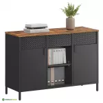 Konsoollaud ustega 40 x 110 x 76 cm pruun terasraam