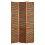 Ruumijagaja 120x200x2 cm pruun 3 paneeliga bambus