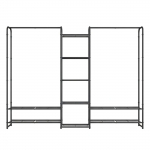 Riidenagi esikusse 29x182.4x158.4 cm Must