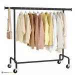 Riidestange ratastel 150 x 45 x 162,8 cm must 136 kg