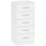 Kummut sahtlitega 40x35x85 cm valge 5 sahtlit FSC
