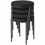 Taburetid 4 tk 41.5 x 41.5 x 46 cm Must