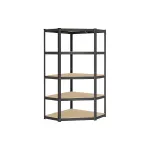 Nurgariiul 5 tasandiga 90x90x180 cm raskete koormuste jaoks must ja beež