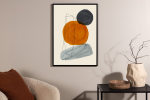 Seinapilt Kivid 70x100 cm beež abstraktne paberposter