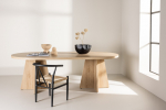 Bootcut ovaalne s&ouml;&ouml;gilaud 230x115 cm MDF looduslik