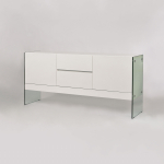 Sahtlitega kummut Soho Valge k&otilde;rgl&auml;ikega MDF 180 cm
