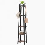 Riidenagi 179 cm pruun 8 konksu ja 4 riiulit esikusse