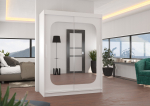 Liugustega Riidekapp CLEVER 150 150x200x58 cm Valge