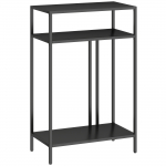 Konsoollaud 55 x 30 x 85 cm must metall 3 riiulit