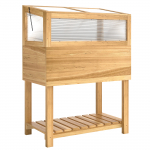 T&otilde;stetud aiapeenar 80x45x101 cm looduslik puit kattega