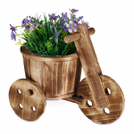 Lillepott 25 x 30 x 16,5 cm p&otilde;letatud puit