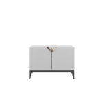 Kummut Visby Demi 101x70x42 cm valge must alus ja 2 kappi