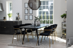 S&ouml;&ouml;gilaua komplekt 180 x 85 cm must-kuldne pikendatav