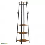 Riidenagi esikusse 43 &times; 43 &times; 180 cm pruun-must 3 riiuliga