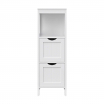 Vannitoakapp kitsas 30x30x89 cm valge MDF ja sahtel