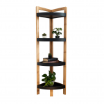 Nurgariiul 77 x 23 x 23 cm bambus 3 riiulitasapinda