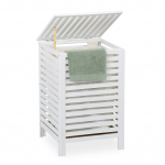 Pesukorv kaanega 65,5 x 45 x 45 cm valge 63 l pesukotiga