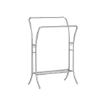 Riidestange metallist 46 x 100 x 155 cm h&otilde;bedane