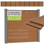 Homestar privaatsuspiirde komplekt WPC 9 paneeli teak