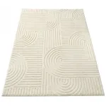 Vaip 3D 230x160 cm kreemvalge masinpestav libisemiskindel