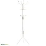 Riidenagi jalaga 182 x 44 cm valge metallist 12 konksu