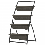 Taimeriiul 76 &times; 79 &times; 162 cm tumepruun 4 taset r&otilde;dule
