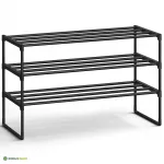 Kingariiul 92 x 30 x 55 cm must 3 tasandiga metallist