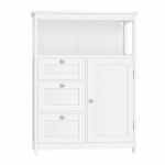 Vannitoakapp 30 x 60 x 80 cm valge MDF 3 sahtlit
