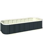 T&otilde;stetud peenrakast 136 x 52 x 31 cm tumehall teras