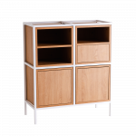 Kummut valge helepruun SKAP 2R2 102cm