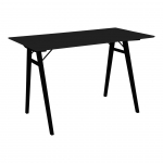 Kontorilaud Vojens 120x60x75 cm must MDF ja kummipuit