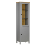 K&otilde;rge kitsas kapp 55x200x38 hall klaasuksed 5 riiulit