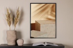 Seinapilt P&auml;evalill 50x70 cm Beež paberplakat koju
