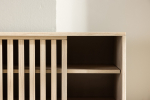 TV alus Lugo 180x45 cm valge peits MDF ja liuguks