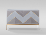 Stilig kummut hall kuldne 150 x 90 x 40 cm 4 ust