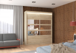 Liugustega Riidekapp TOLEDO 180 180x58x215 cm Sonoma