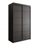 Riidekapp Lizi 120 120x200x58 cm Must