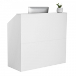 Vastuv&otilde;tulaud 118 x 50 x 111,5 cm valge MDF ja melamiin