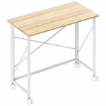 Kokkupandav laud 80 x 40 x 75 cm ratastel MDF ja teras