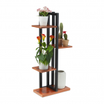 Taimede alus 93x43x23 cm must 4 tasandit terasraamiga